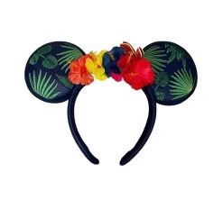 Disney Encanto Palm Embroidered Minnie Ear Headband With Flowers & Butterfly