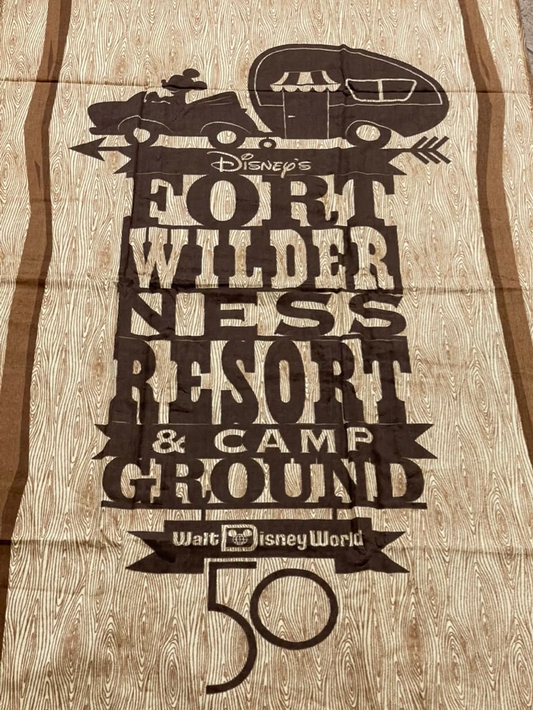 Disney Fort Wilderness Campground Mickey 50th Anniversary Beach Towel 5 Disney Fort Wilderness Campground Mickey 50th Anniversary Beach Towel - Image 3
