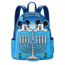 Mickey And Minnie Mouse Hanukkah Light-Up Loungefly Mini Backpack