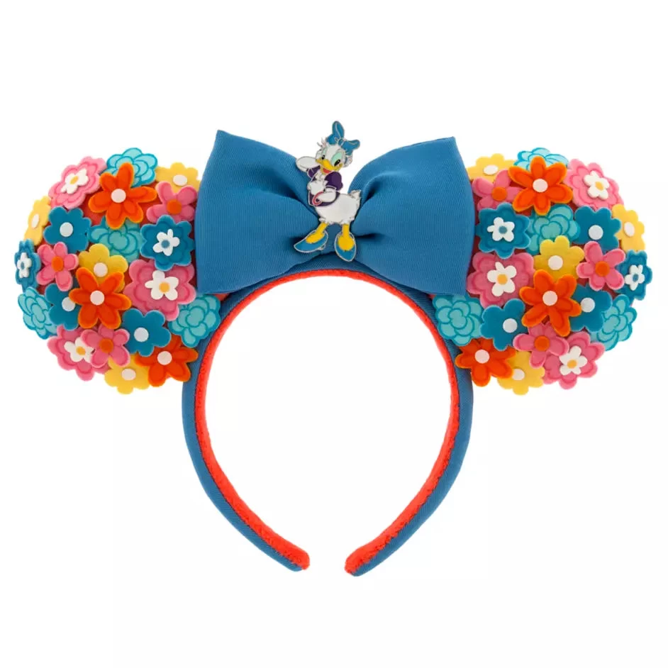 Disney Daisy Duck Flowers Ear Headband For Adults 3 Disney Daisy Duck Flowers Ear Headband For Adults