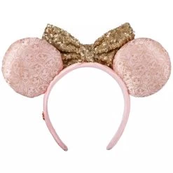 Disney Princess Pink & Gold Ear Headband For Adults -Disney Magic Shop 4503059556013 1