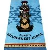 Disney Wilderness Lodge Mickey, Goofy, Humphrey Totem Beach Towel 2023 Blue