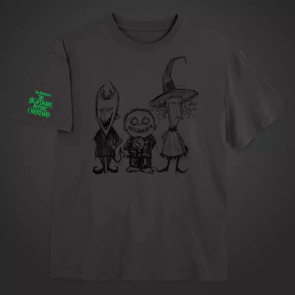 Disney Lock, Shock And Barrel Glow-in-the Dark T-Shirt For Adults – The Nightmare Before Christmas 5 Disney Lock, Shock And Barrel Glow-in-the Dark T-Shirt For Adults – The Nightmare Before Christmas - Image 3