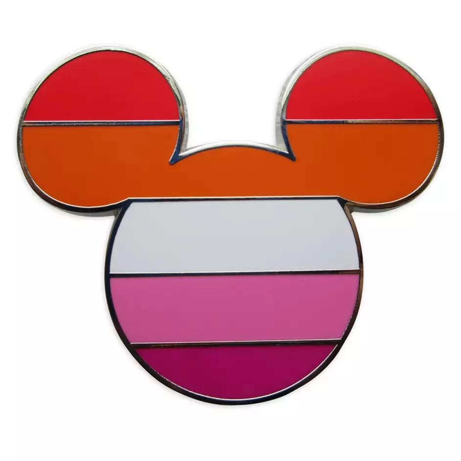 Disney Pride Collection Mickey Mouse Icon Pin – Lesbian Flag 3 Disney Pride Collection Mickey Mouse Icon Pin – Lesbian Flag