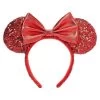 Disney Minnie Mouse Sequined Ear Headband For Adults – Red -Disney Magic Shop 7505057373238