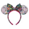 Disney Celebrate Rainbow Confetti Sequin Minnie Ear Headband