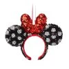 Disney Black With White Polka Dots And Red Bow Sequin Ear Headband Ornament -Disney Magic Shop 85454 2