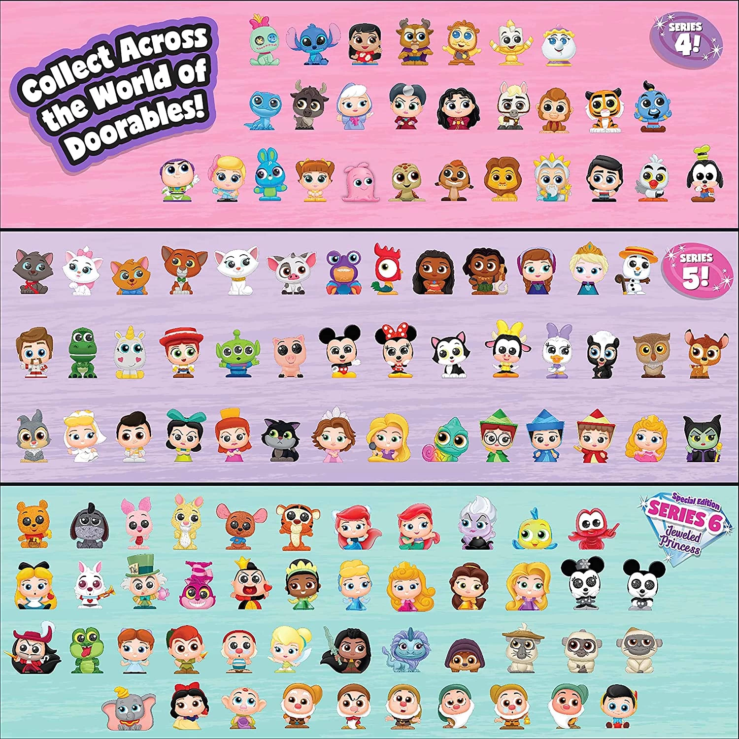 Disney Doorables Village Peek Pack, Series 5 And 6, Includes 24 Figures, Styles May Vary, Amazon Exclusive 4 Disney Doorables Village Peek Pack, Series 5 And 6, Includes 24 Figures, Styles May Vary, Amazon Exclusive - Image 3