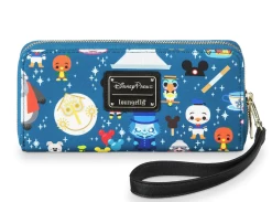 Disney Loungefly Parks Mini Icons And Attractions Zip Around Wallet