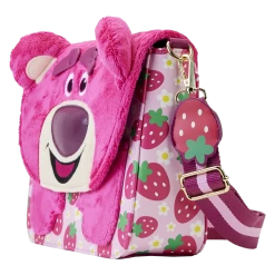 Loungefly Toy Story Lotso Plush Berry Strap Crossbody Bag -Disney Magic Shop WDTB2801 LFDISNEYTOYSTORYLOSTSOPLUSHBERRYSTRAPCROSSBODYBAG0417SIDE