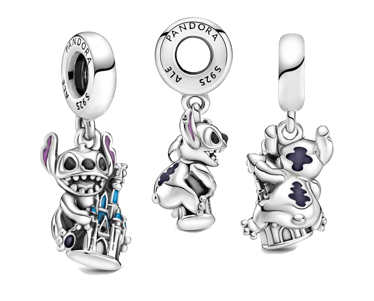 Pandora Disney- Stitch & Castle Dangle Charm - Disney Parks Exclusive 3 Pandora Disney- Stitch & Castle Dangle Charm - Disney Parks Exclusive