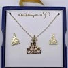 Walt Disney World 50th Anniversary Filigree Cinderella Castle Necklace And Earrings Set