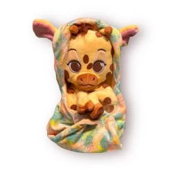 Disney Babies Giraffe Plush In Hooded Blanket Pouch