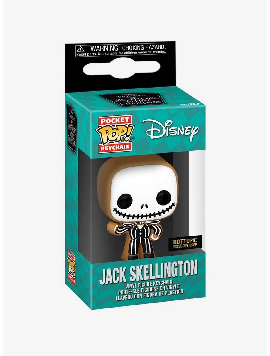 FUNKO The Nightmare Before Christmas Pop! Gingerbread Jack Skellington Vinyl Key Chain Hot Topic 2022 Exclusive 3 FUNKO The Nightmare Before Christmas Pop! Gingerbread Jack Skellington Vinyl Key Chain Hot Topic 2022 Exclusive