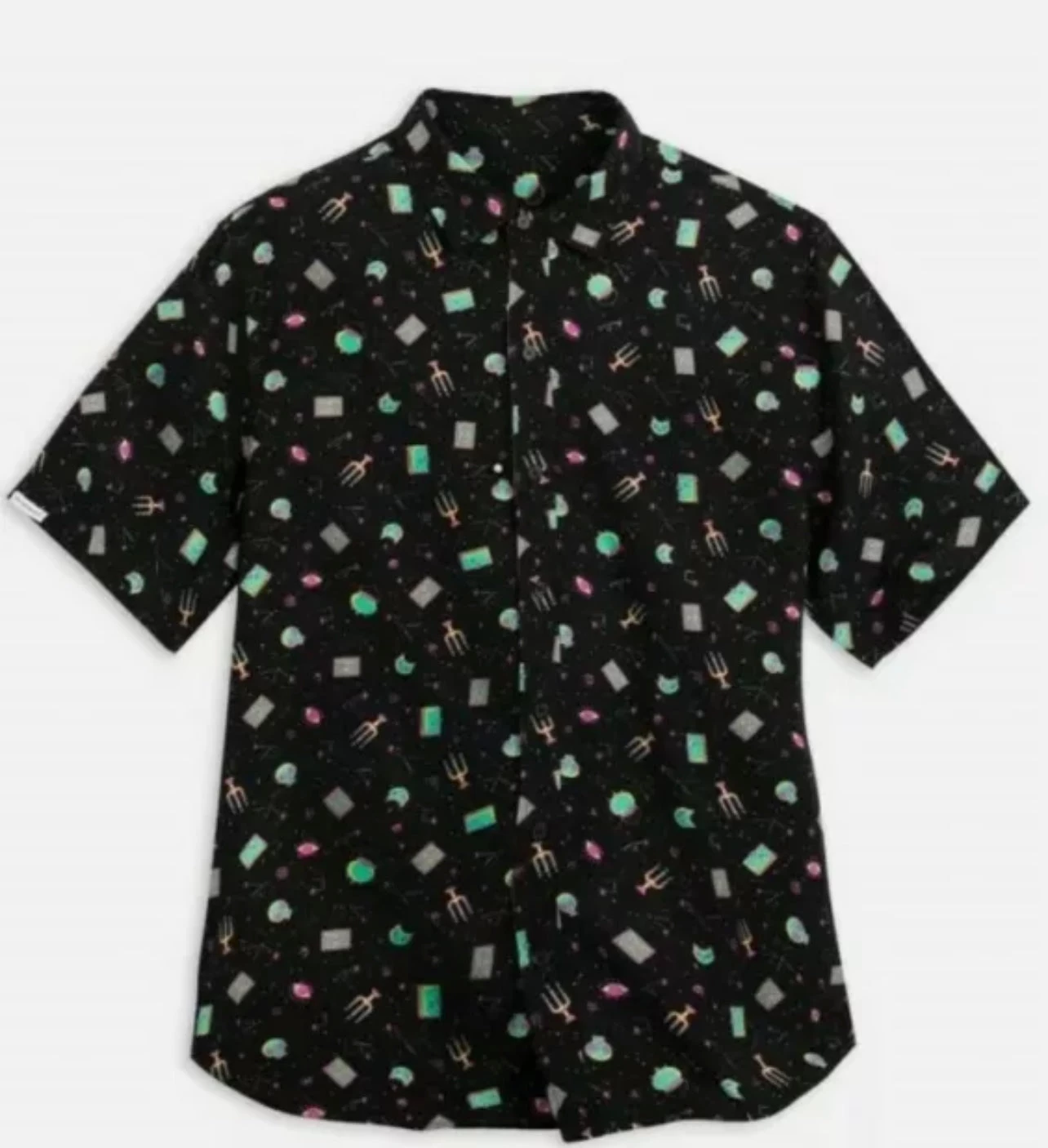 Disney Hocus Pocus Mens Unisex Button Woven Shirt 3 Disney Hocus Pocus Mens Unisex Button Woven Shirt
