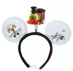 Disney Mickey And Minnie Runaway Railway Train Spring Ear Headband For Adults