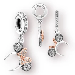 Pandora Disney- Minnie Mouse Headband Dangle Charm - Disney Parks Exclusive