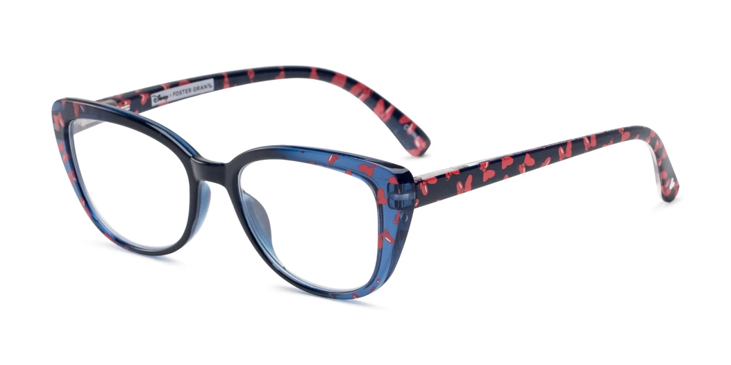 Disney The Dreamerx Foster Grant® Reading Glasses Navy Blue/Red, Minnie Mouse Print 3 Disney The Dreamerx Foster Grant® Reading Glasses Navy Blue/Red, Minnie Mouse Print