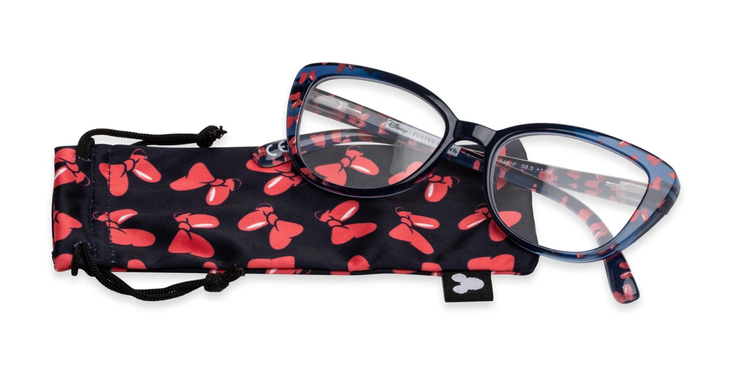 Disney The Dreamerx Foster Grant® Reading Glasses Navy Blue/Red, Minnie Mouse Print 9 Disney The Dreamerx Foster Grant® Reading Glasses Navy Blue/Red, Minnie Mouse Print - Image 7