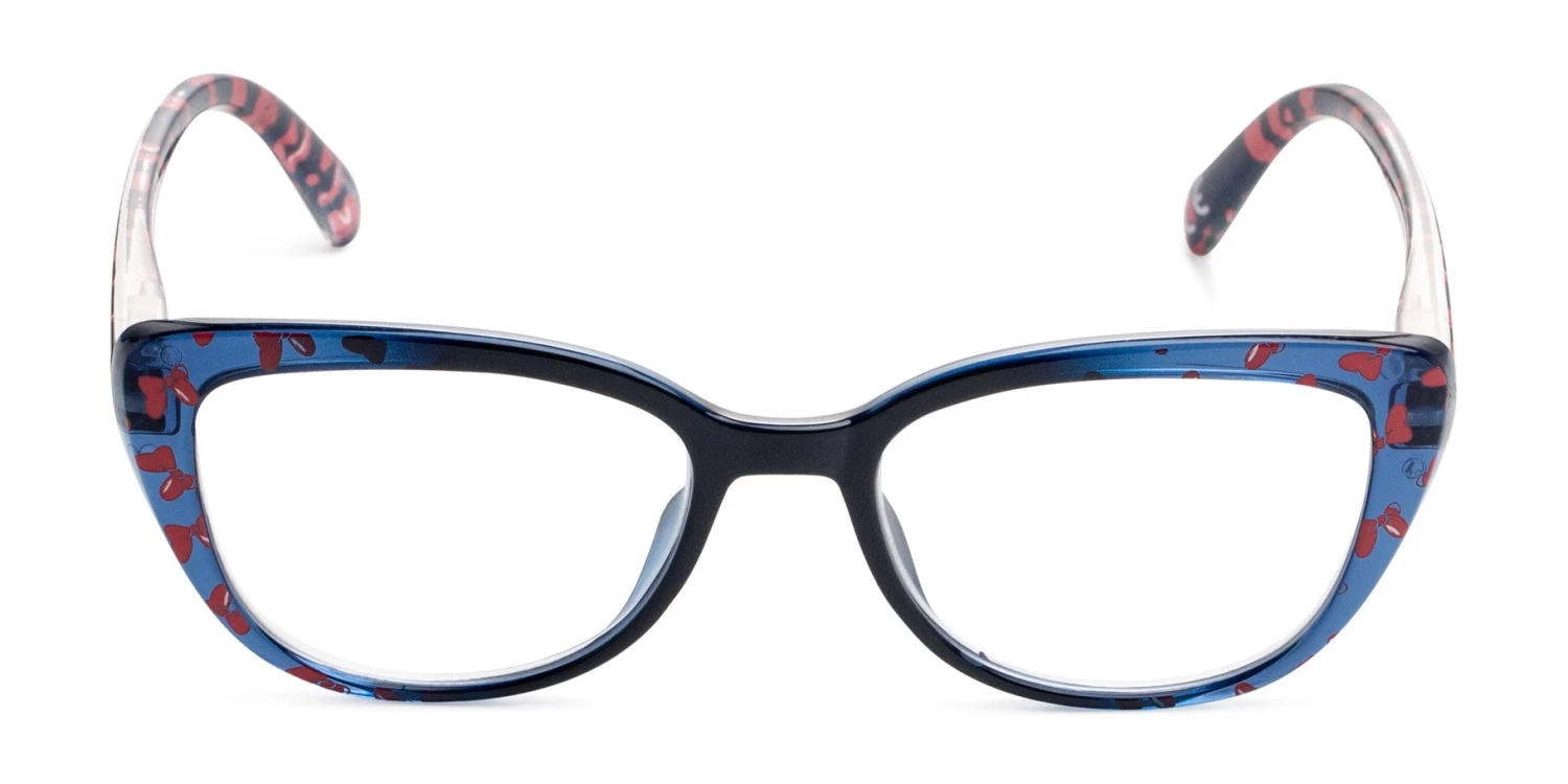 Disney The Dreamerx Foster Grant® Reading Glasses Navy Blue/Red, Minnie Mouse Print 4 Disney The Dreamerx Foster Grant® Reading Glasses Navy Blue/Red, Minnie Mouse Print - Image 2
